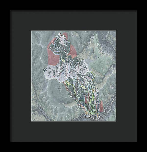 Vail Ski Trail Map - Framed Print - Powderaddicts
