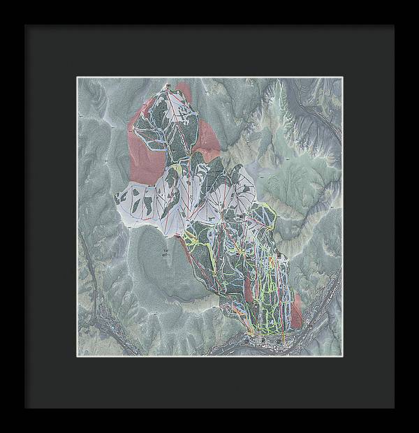 Vail Ski Trail Map - Framed Print - Powderaddicts
