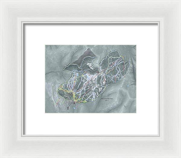 Whitefish Ski Trail Map - Framed Print - Powderaddicts