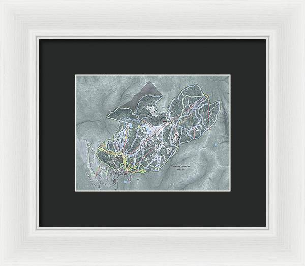 Whitefish Ski Trail Map - Framed Print - Powderaddicts