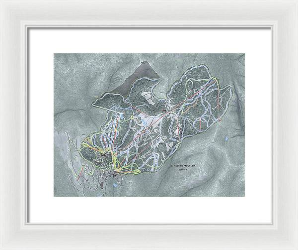 Whitefish Ski Trail Map - Framed Print - Powderaddicts
