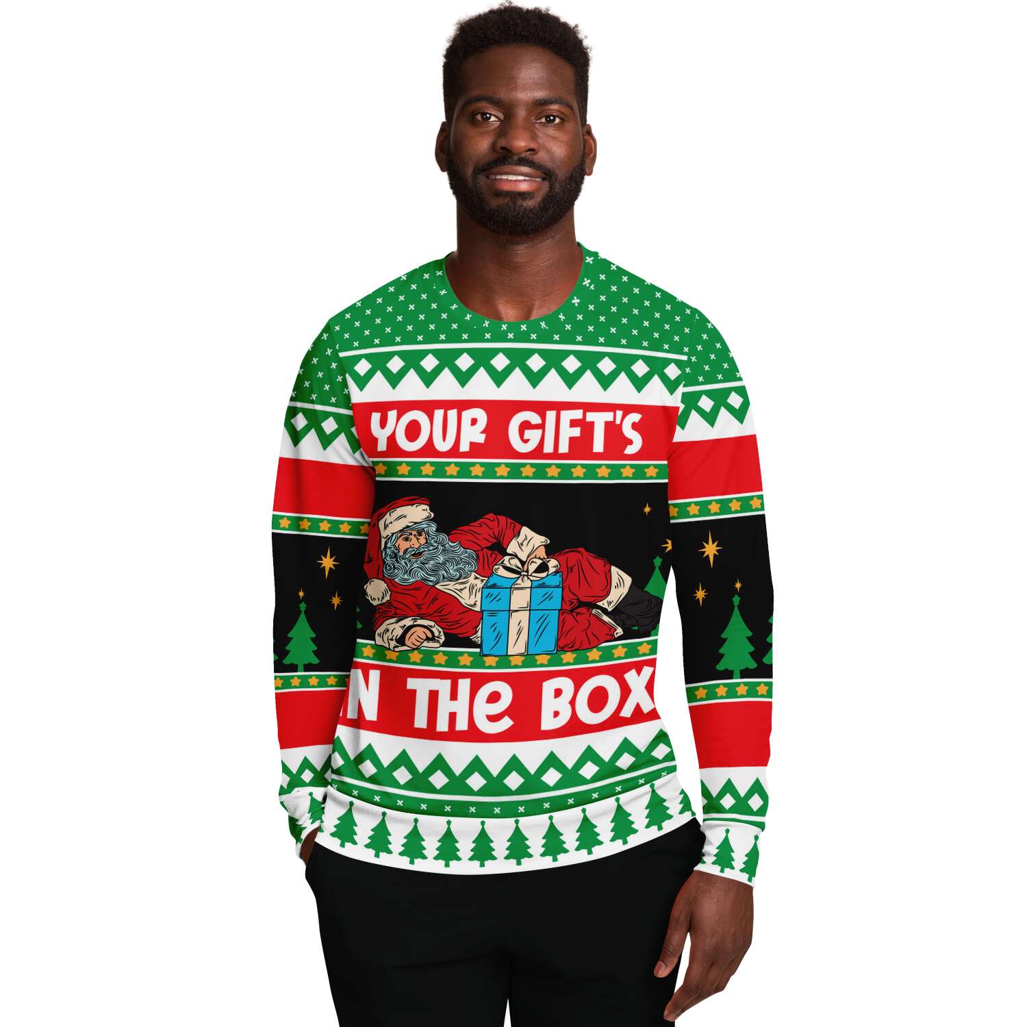 The Gift's In The Box Ugly Christmas Sweater - Powderaddicts