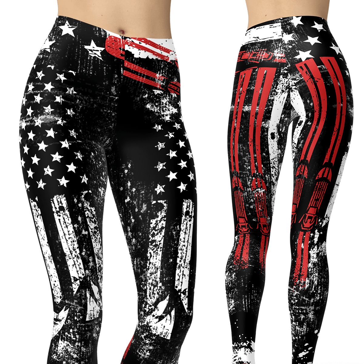 USA Ski Flag Leggings - Powderaddicts