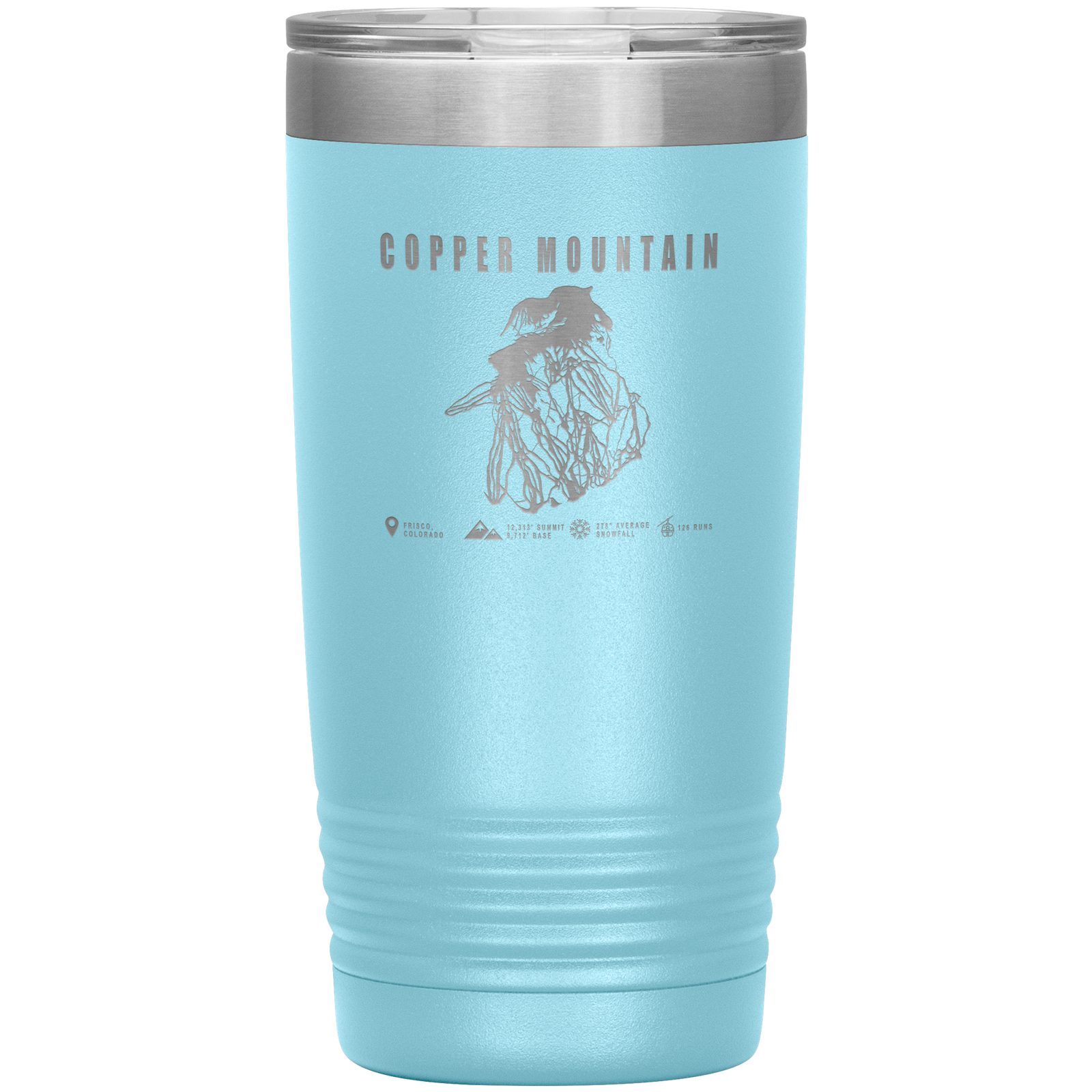 Copper Mountain Colorado Ski Trail Map 20oz Tumbler - Powderaddicts