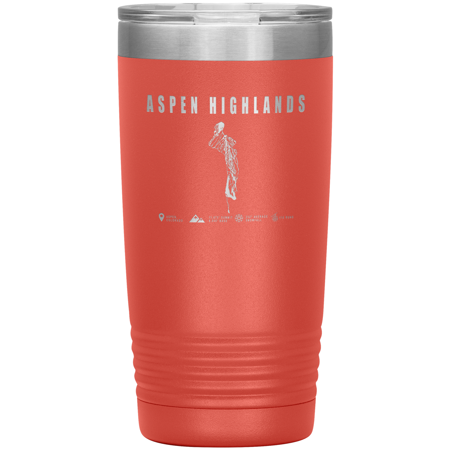 Aspen Highlands, Colorado Ski Resort 20oz Tumbler - Powderaddicts