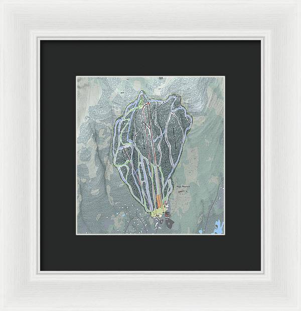 Magic Mountain Ski Trail Map - Framed Print - Powderaddicts