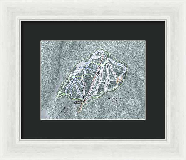 Maverick Ski Trail Map - Framed Print - Powderaddicts