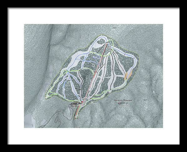 Maverick Ski Trail Map - Framed Print - Powderaddicts