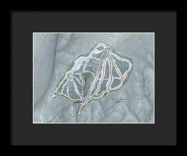 Maverick Ski Trail Map - Framed Print - Powderaddicts