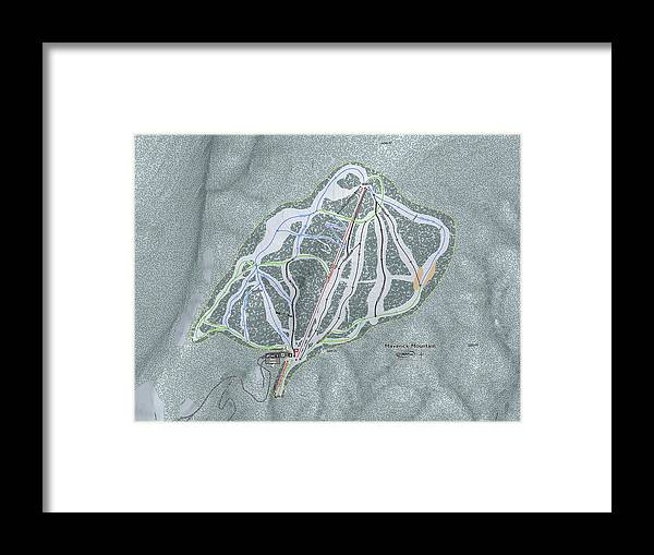 Maverick Ski Trail Map - Framed Print - Powderaddicts