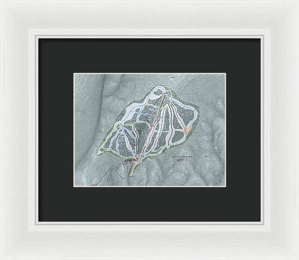 Maverick Ski Trail Map - Framed Print - Powderaddicts