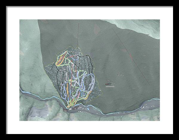 Sipapu Ski Trail Map - Framed Print - Powderaddicts
