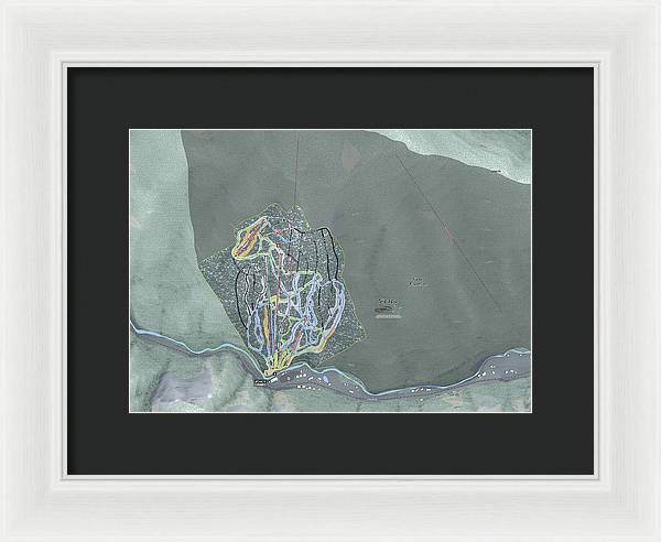 Sipapu Ski Trail Map - Framed Print - Powderaddicts