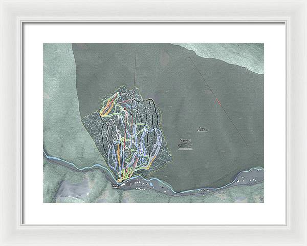 Sipapu Ski Trail Map - Framed Print - Powderaddicts