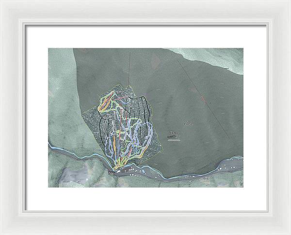 Sipapu Ski Trail Map - Framed Print - Powderaddicts