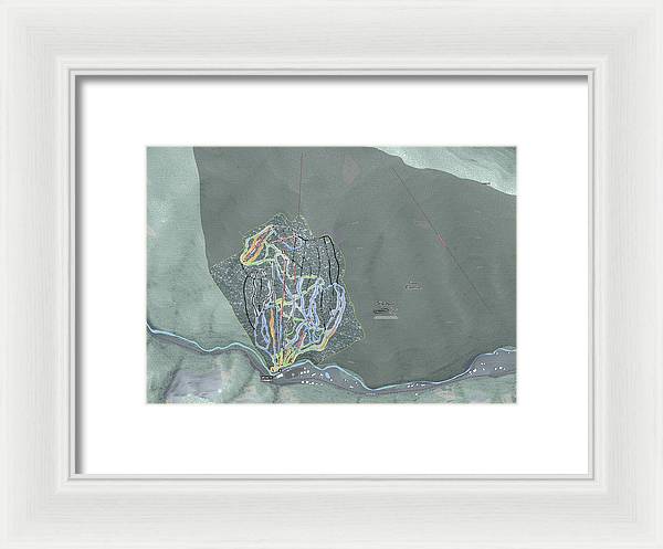 Sipapu Ski Trail Map - Framed Print - Powderaddicts