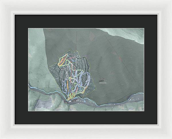 Sipapu Ski Trail Map - Framed Print - Powderaddicts