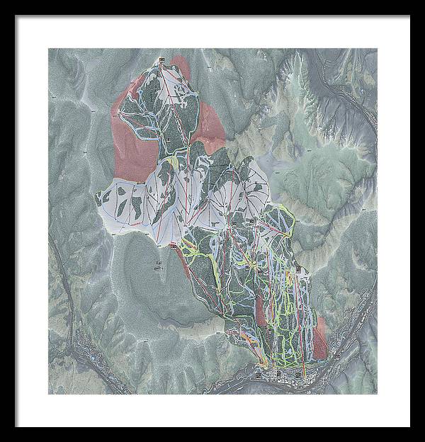 Vail Ski Resort Map - Framed Print - Powderaddicts