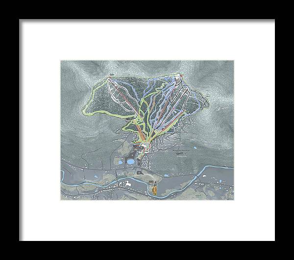 Windham Ski Trail Map - Framed Print - Powderaddicts