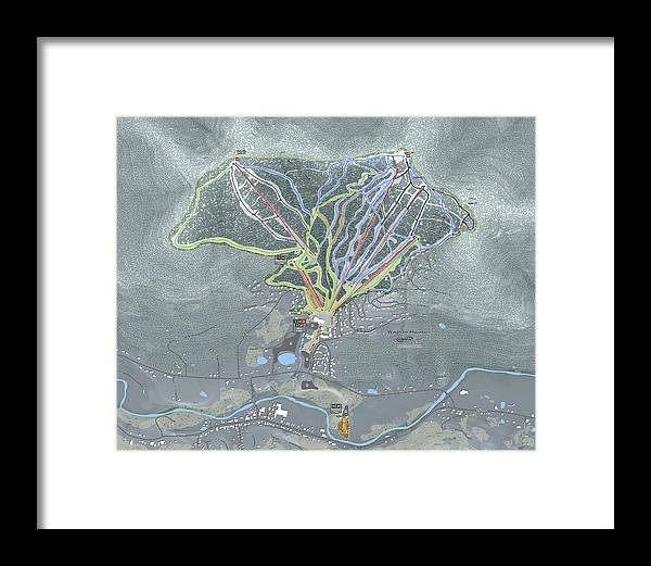 Windham Ski Trail Map - Framed Print - Powderaddicts