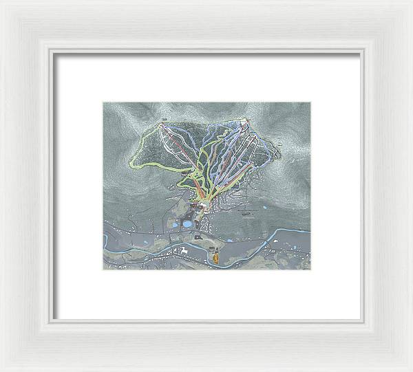 Windham Ski Trail Map - Framed Print - Powderaddicts