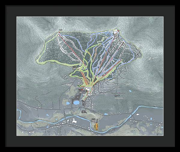 Windham Ski Trail Map - Framed Print - Powderaddicts