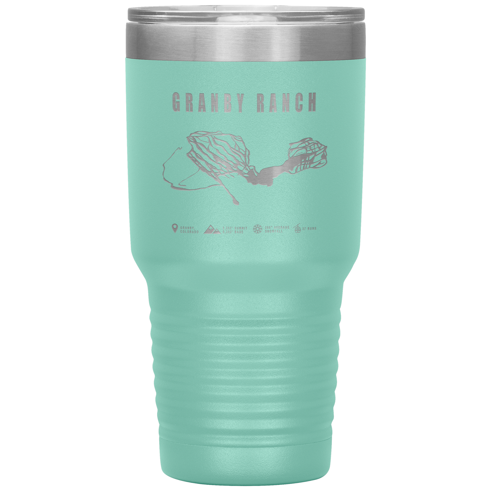 Granby Ranch Colorado Ski Trail Map 30oz Tumbler - Powderaddicts