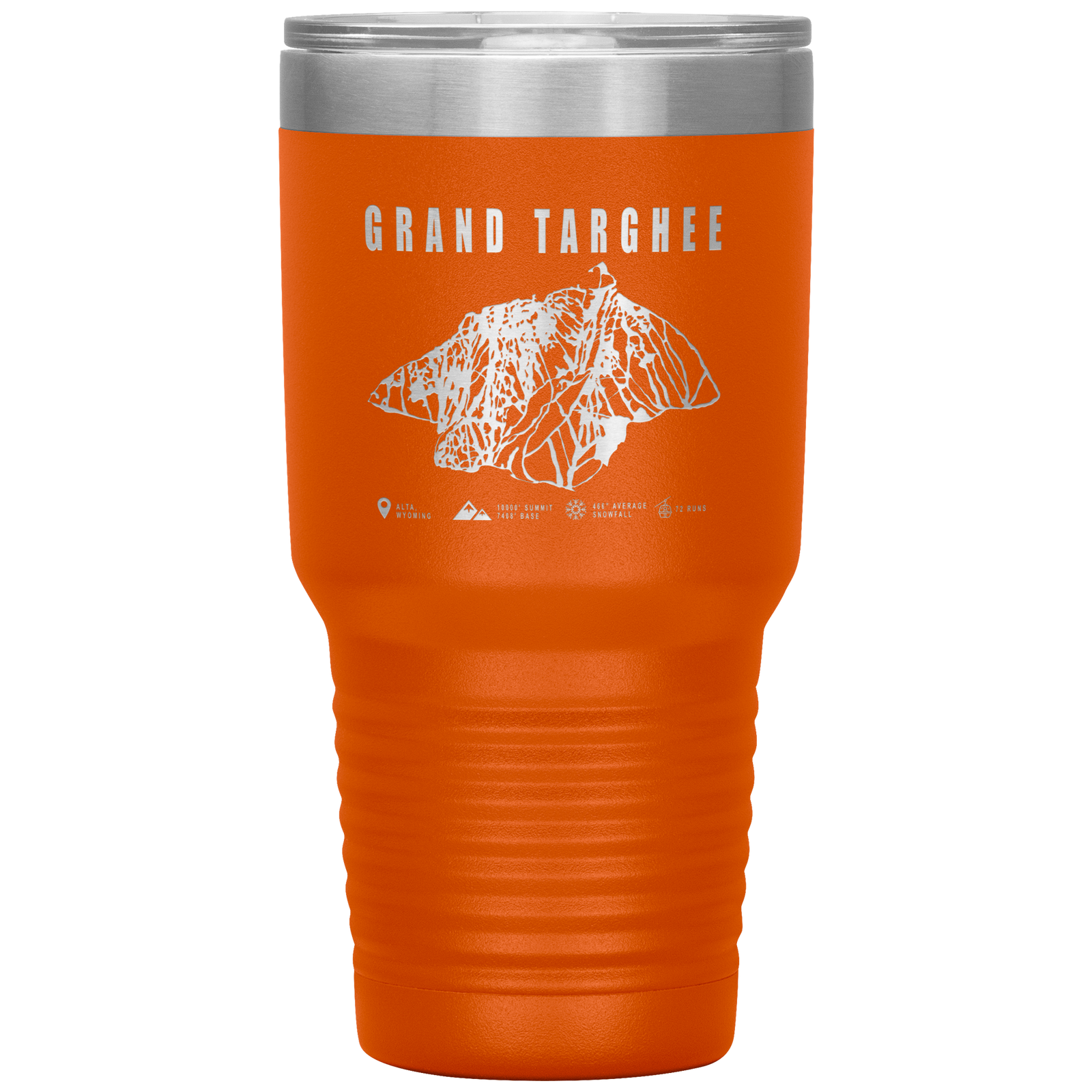 Grand Targhee Wyoming Ski Trail Map 30oz Tumbler - Powderaddicts