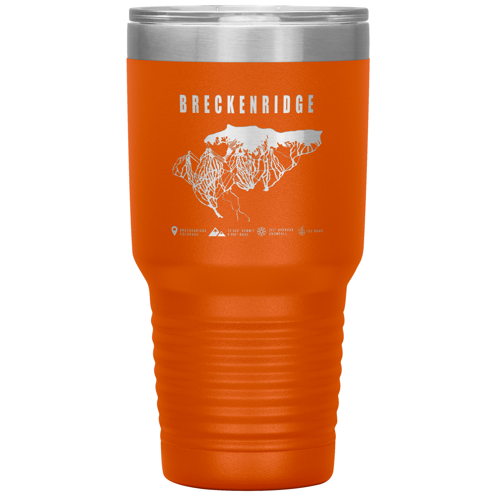 Breckenridge Colorado Ski Trail Map 30oz Tumbler - Powderaddicts