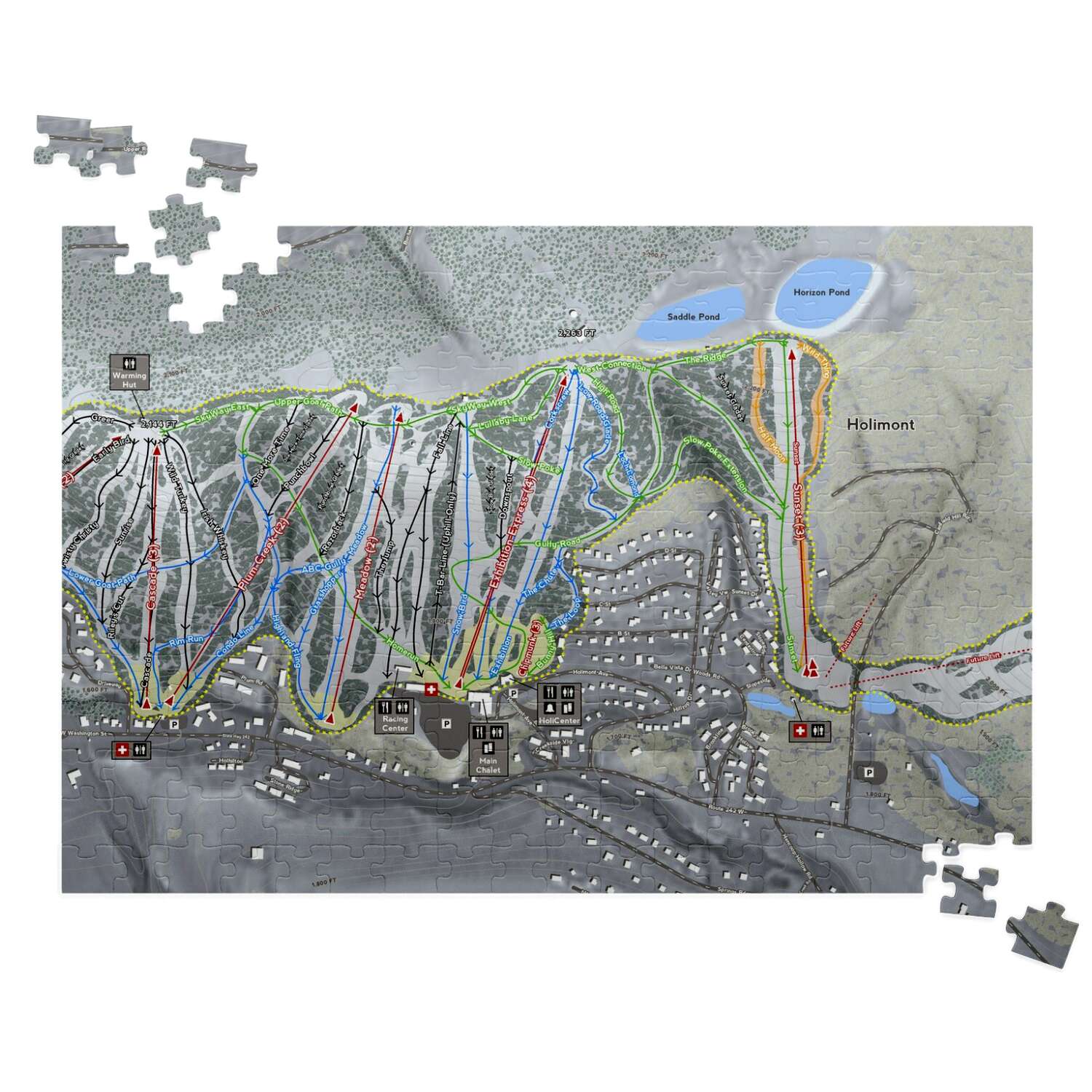 Holimont New York Ski Trail Map Puzzles - Powderaddicts