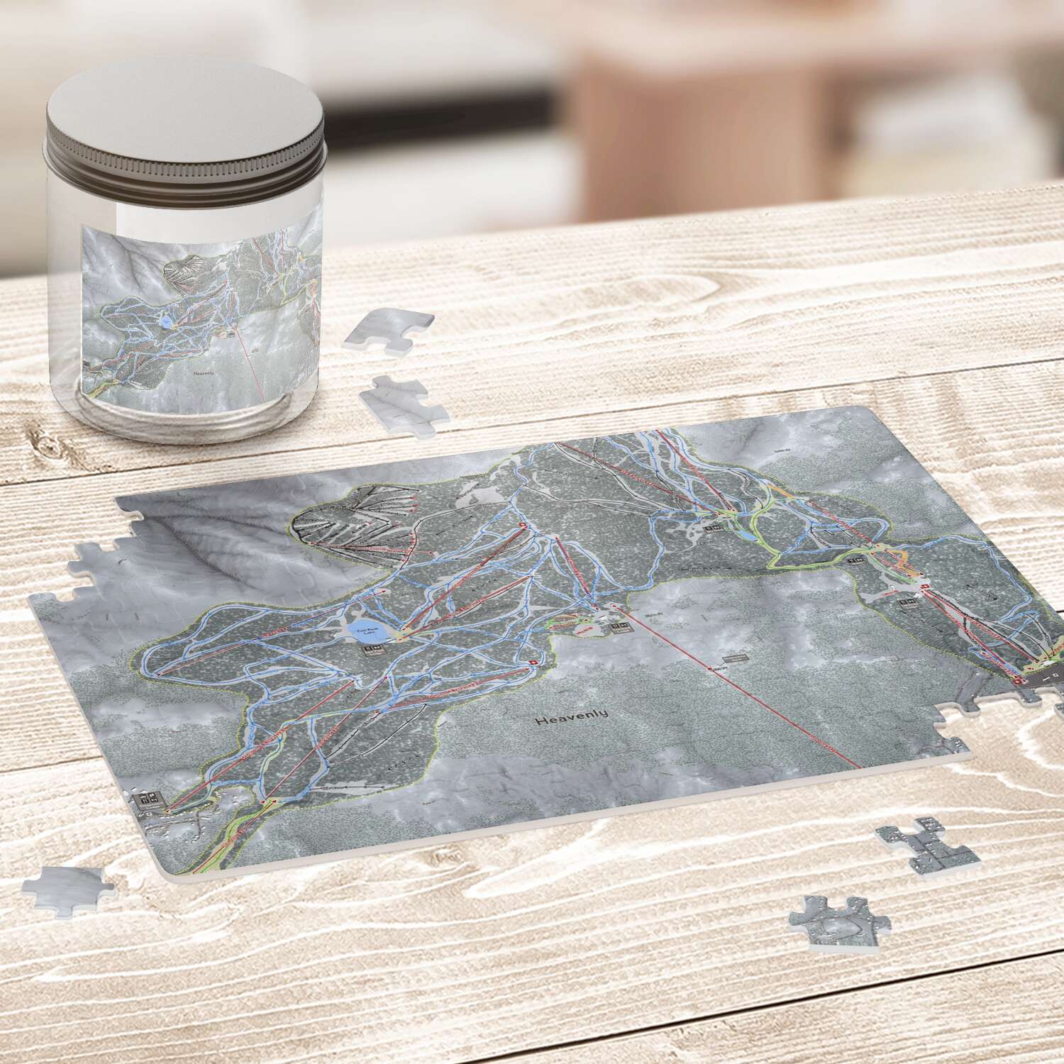Heavenly Nevada Ski Trail Map Puzzle - Powderaddicts