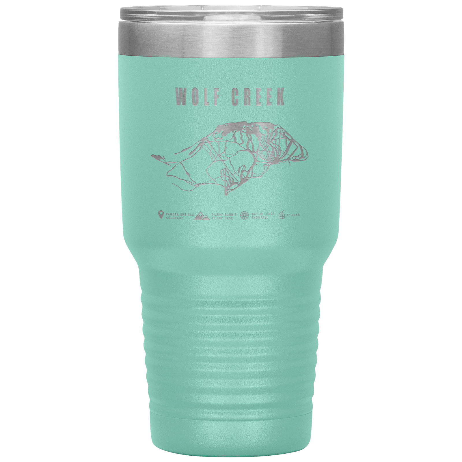 Wolf Creek Colorado Ski Trail Map 30oz Tumbler - Powderaddicts
