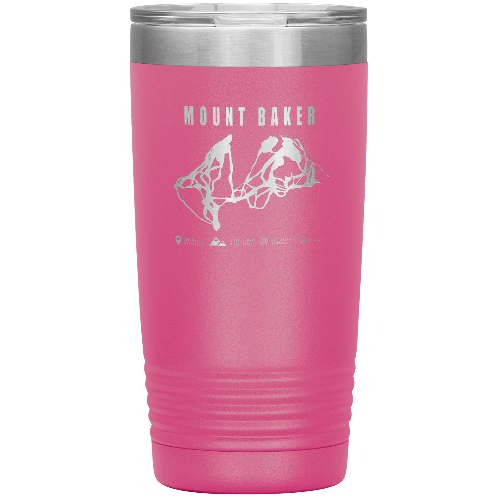 Mount Baker, Washington Ski Trail Map 20oz Tumbler - Powderaddicts