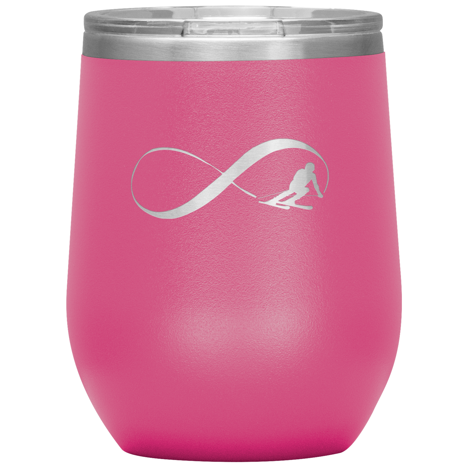 Infinity Skiing Wine 12oz Tumbler - Powderaddicts