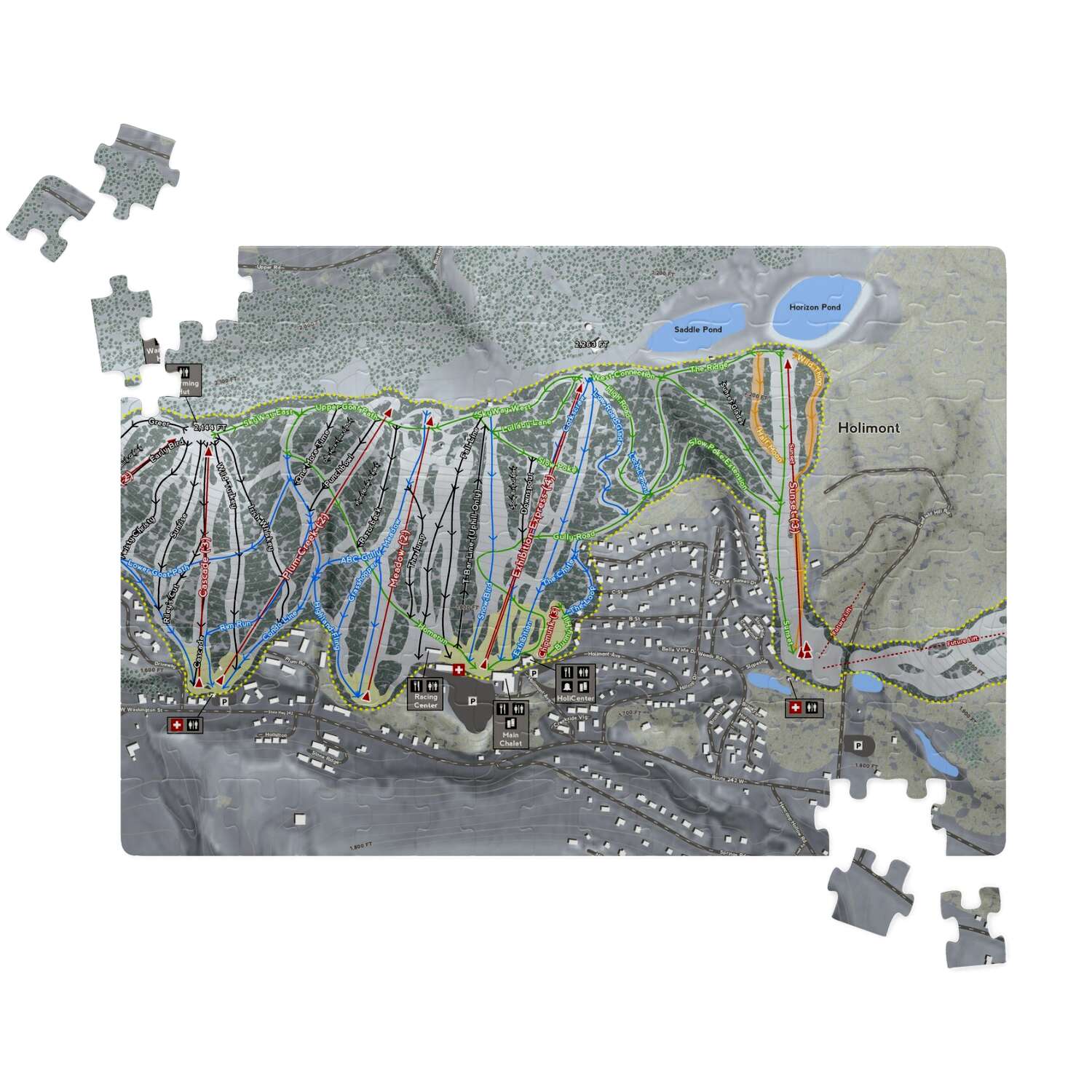 Holimont New York Ski Trail Map Puzzles - Powderaddicts