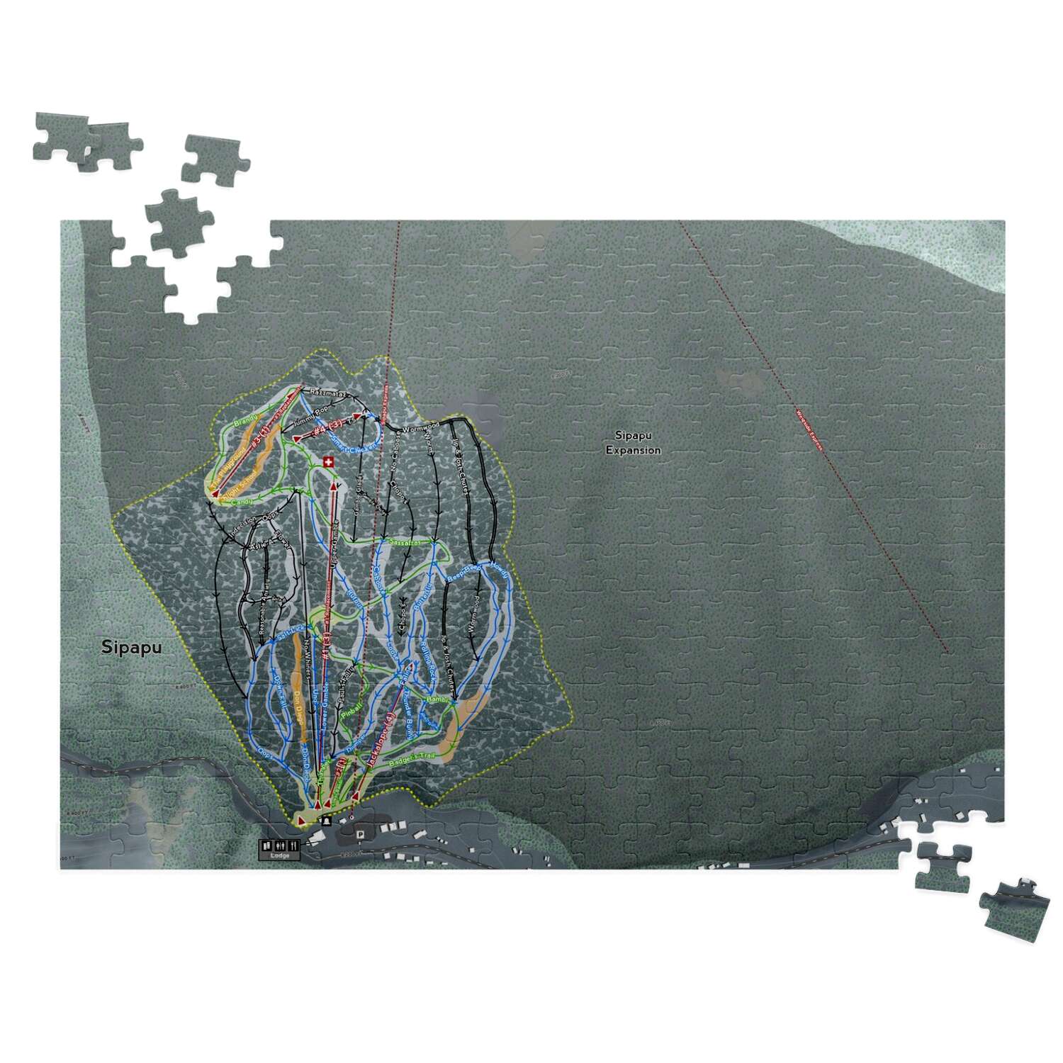 Sipapu New Mexico Ski Trail Map Puzzle - Powderaddicts