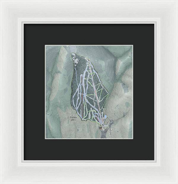 Cuchara Ski Trail Map - Framed Print - Powderaddicts