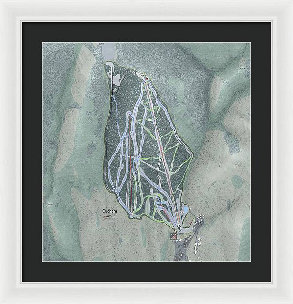 Cuchara Ski Trail Map - Framed Print - Powderaddicts