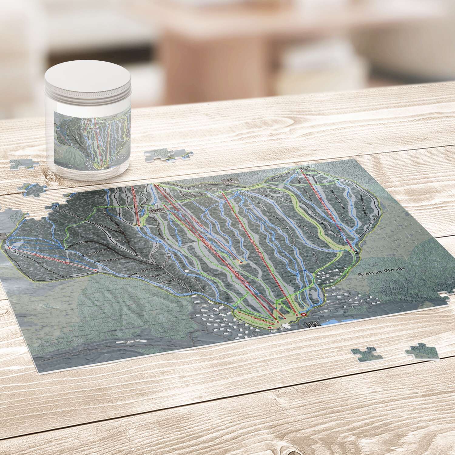 Bretton Woods New Hampshire Ski Trail Map Puzzles - Powderaddicts
