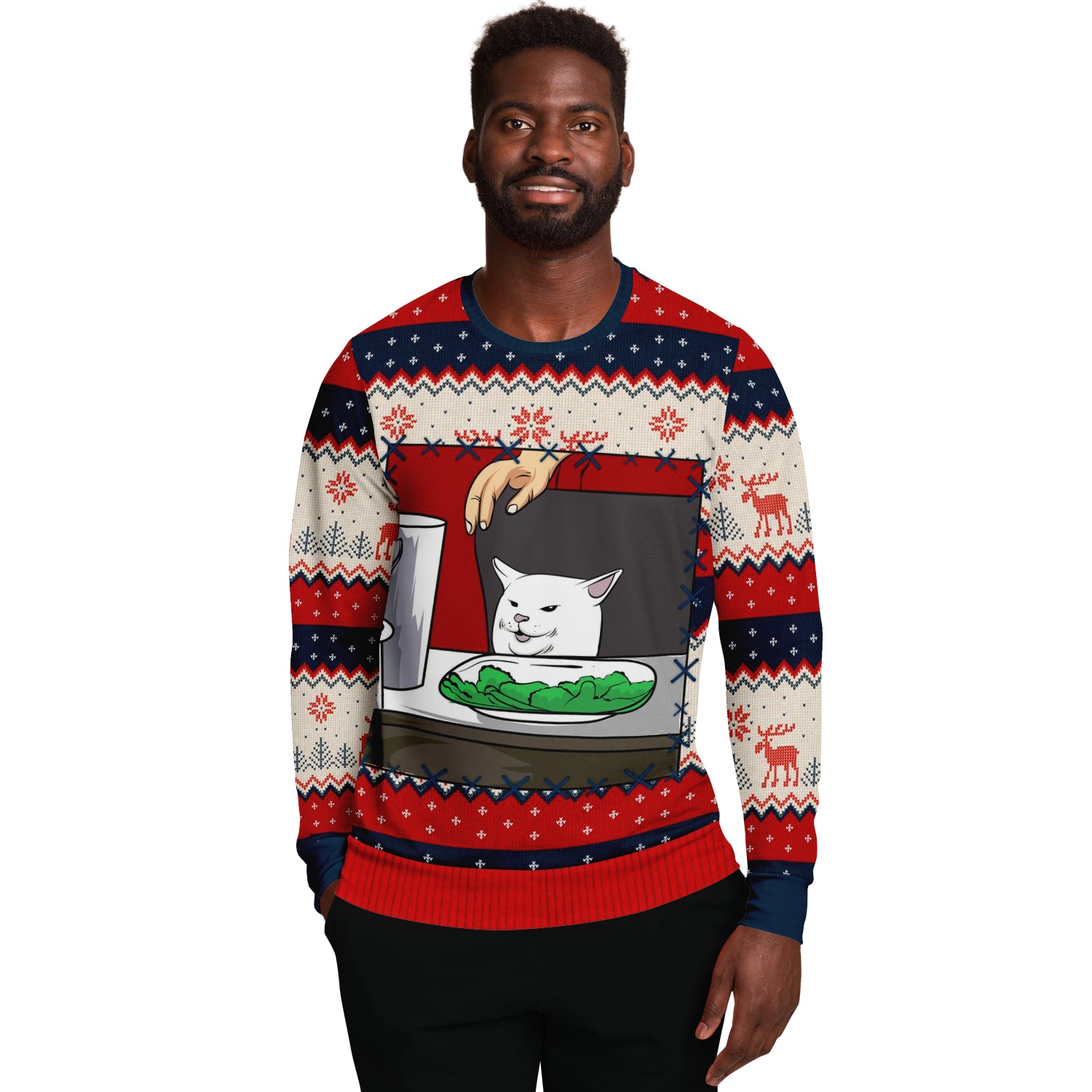 Cat Meme Ugly Christmas Sweater - Powderaddicts