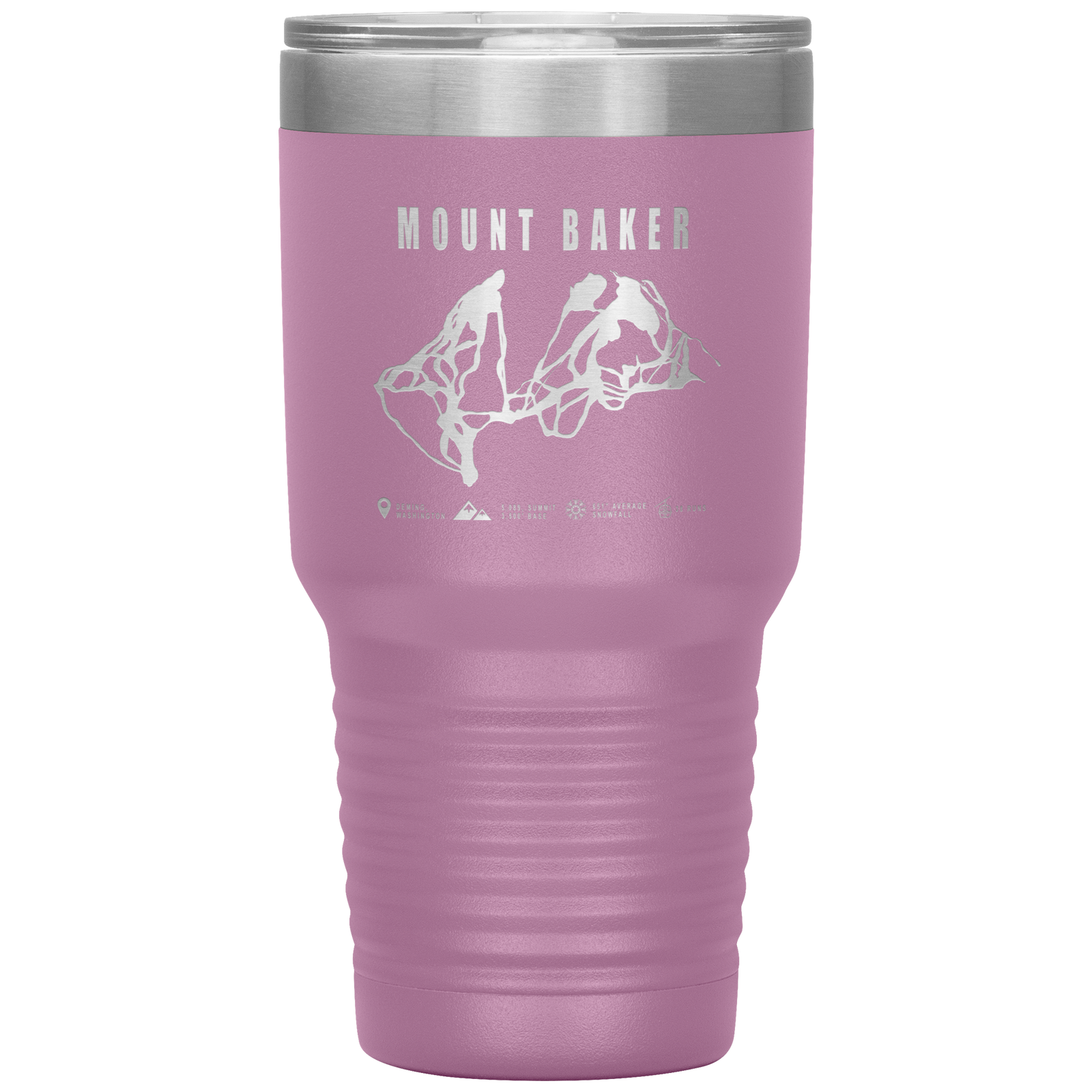 Mount Baker, Washington Ski Trail Map 30oz Tumbler - Powderaddicts