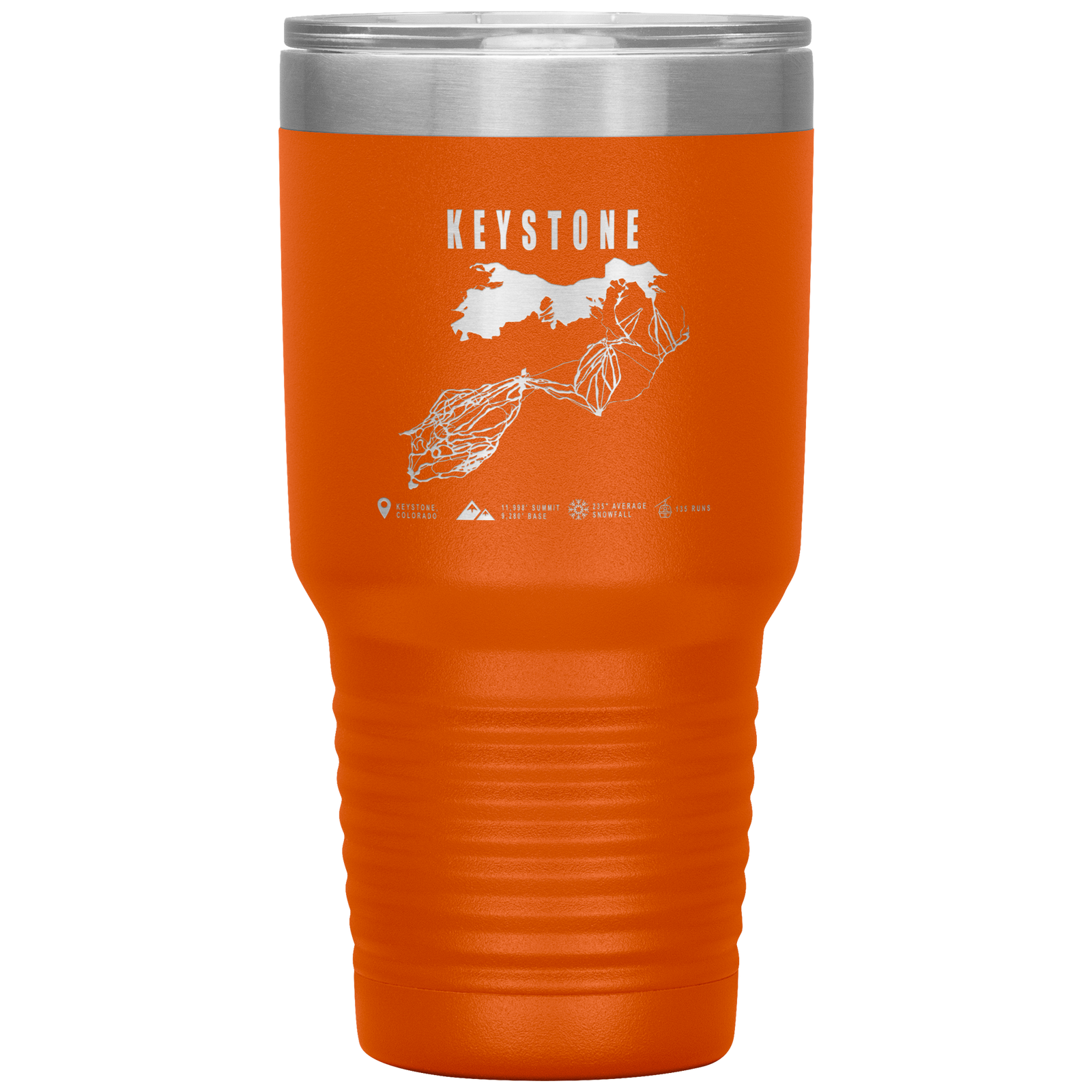 Keystone Colorado Ski Trail Map 30oz Tumbler - Powderaddicts