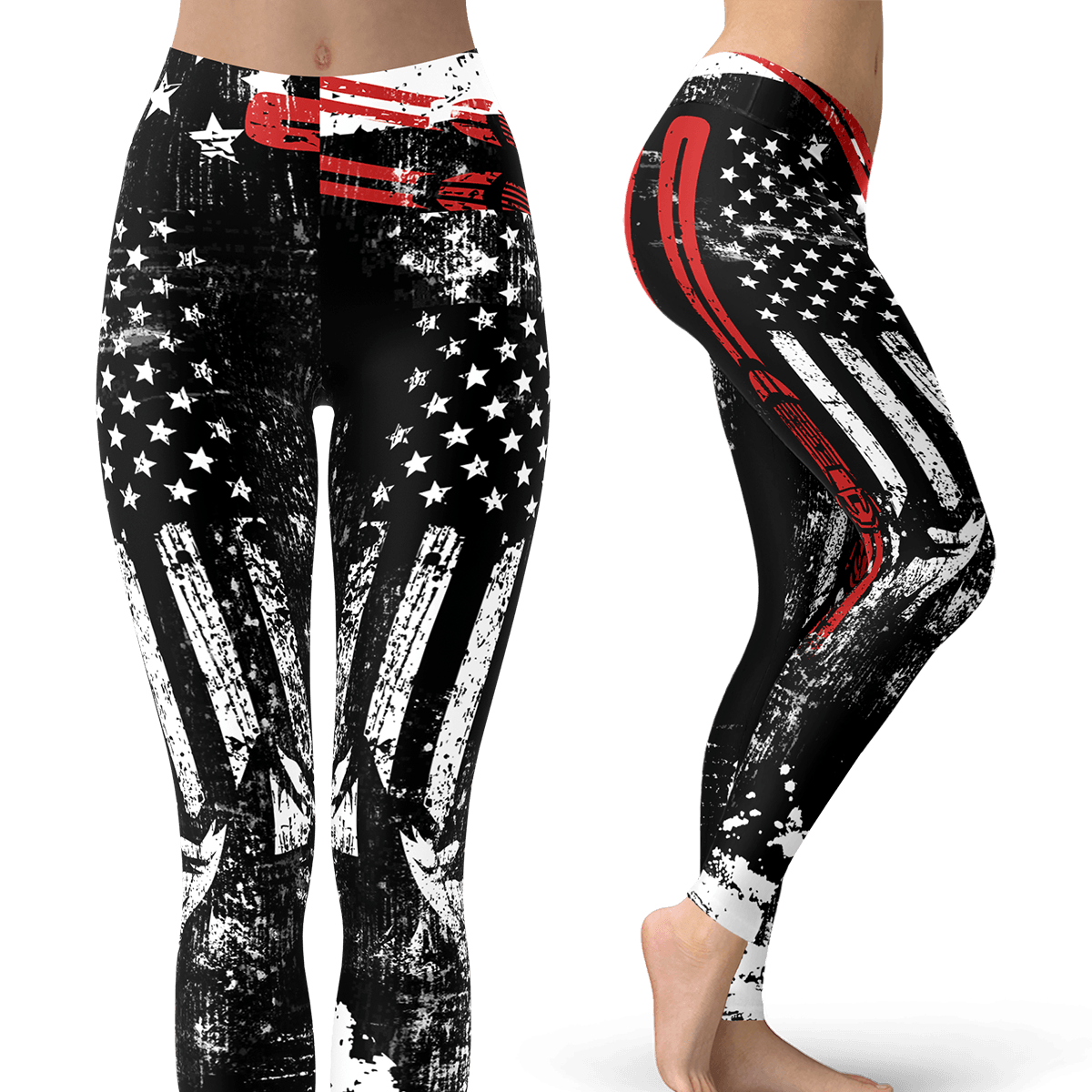 USA Ski Flag Leggings - Powderaddicts