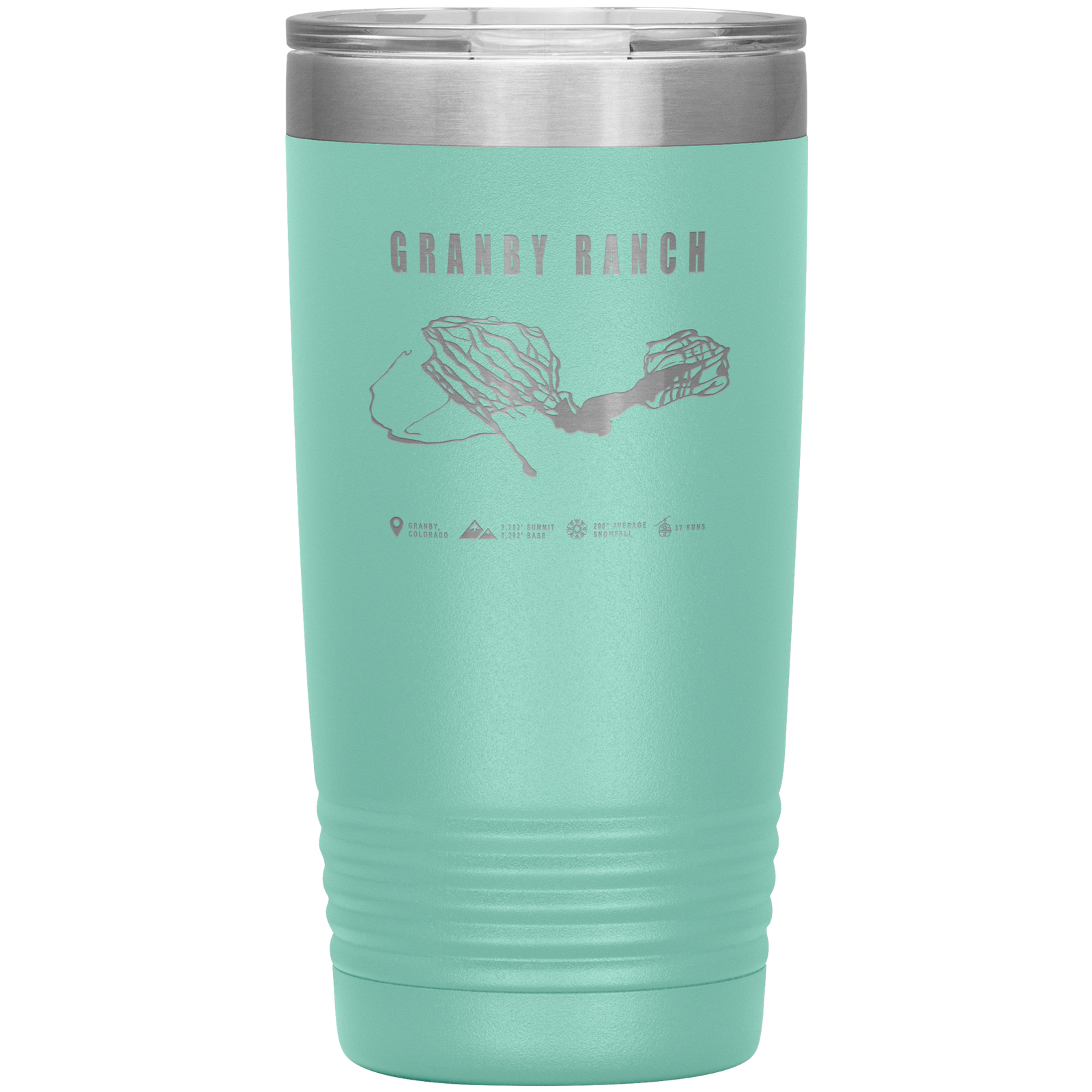 Granby Ranch Colorado Ski Trail Map 20oz Tumbler - Powderaddicts