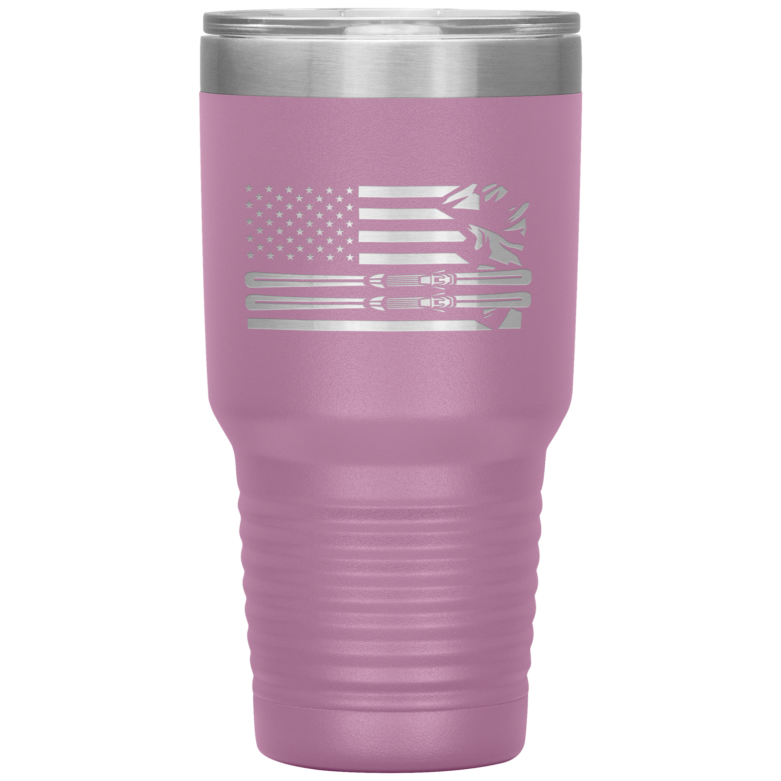 USA Ski Flag 30oz Tumbler - Powderaddicts