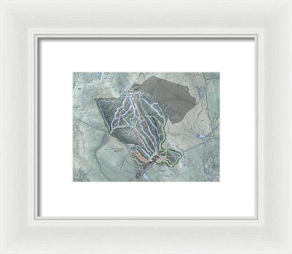 Mount Sunapee Ski Trail Map - Framed Print - Powderaddicts