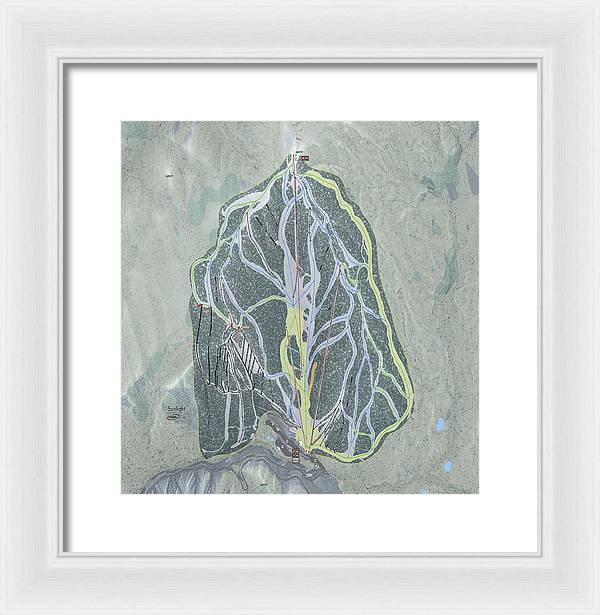 Sunlight Ski Trail Map - Framed Print - Powderaddicts