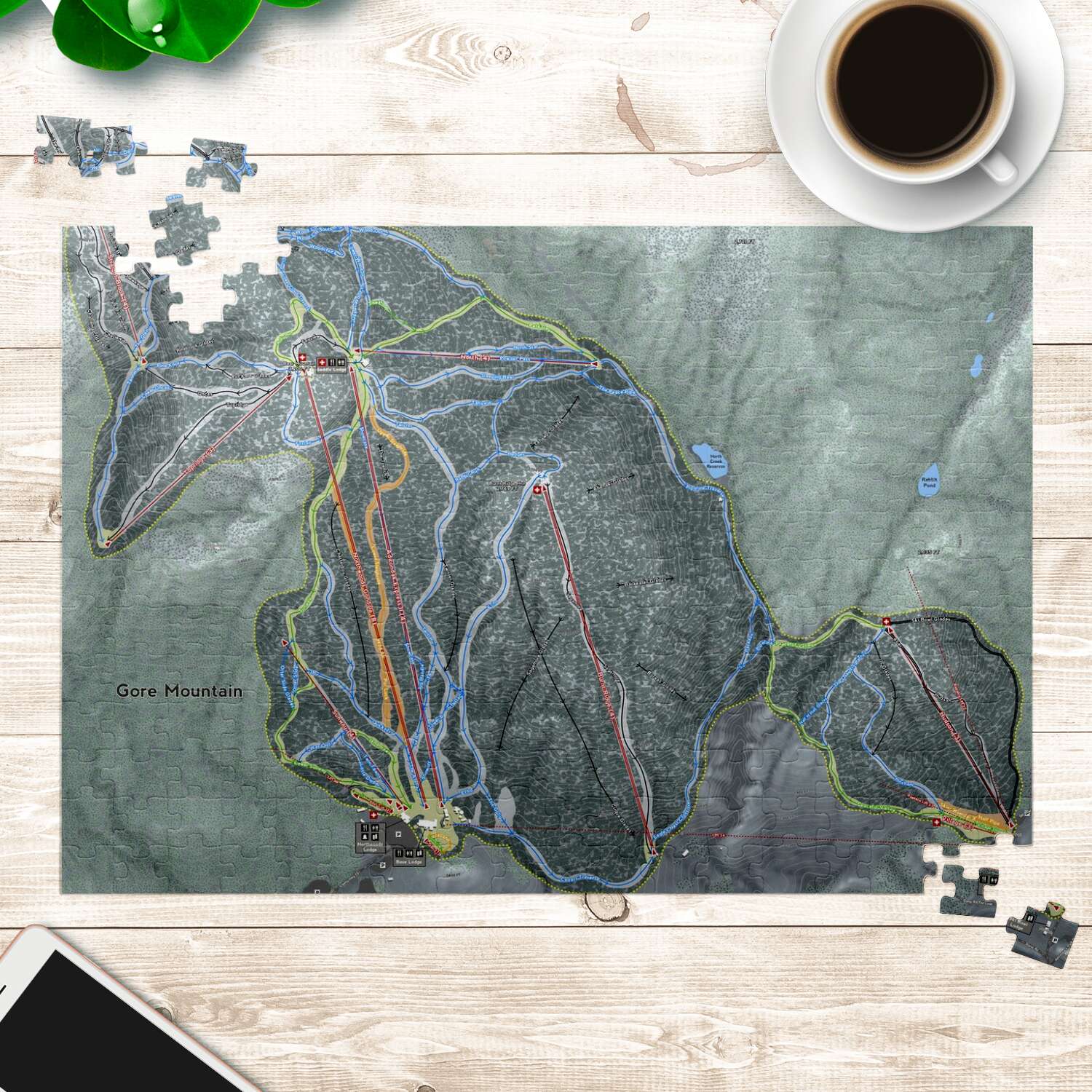 Gore Mountain New York Ski Trail Map Puzzles - Powderaddicts