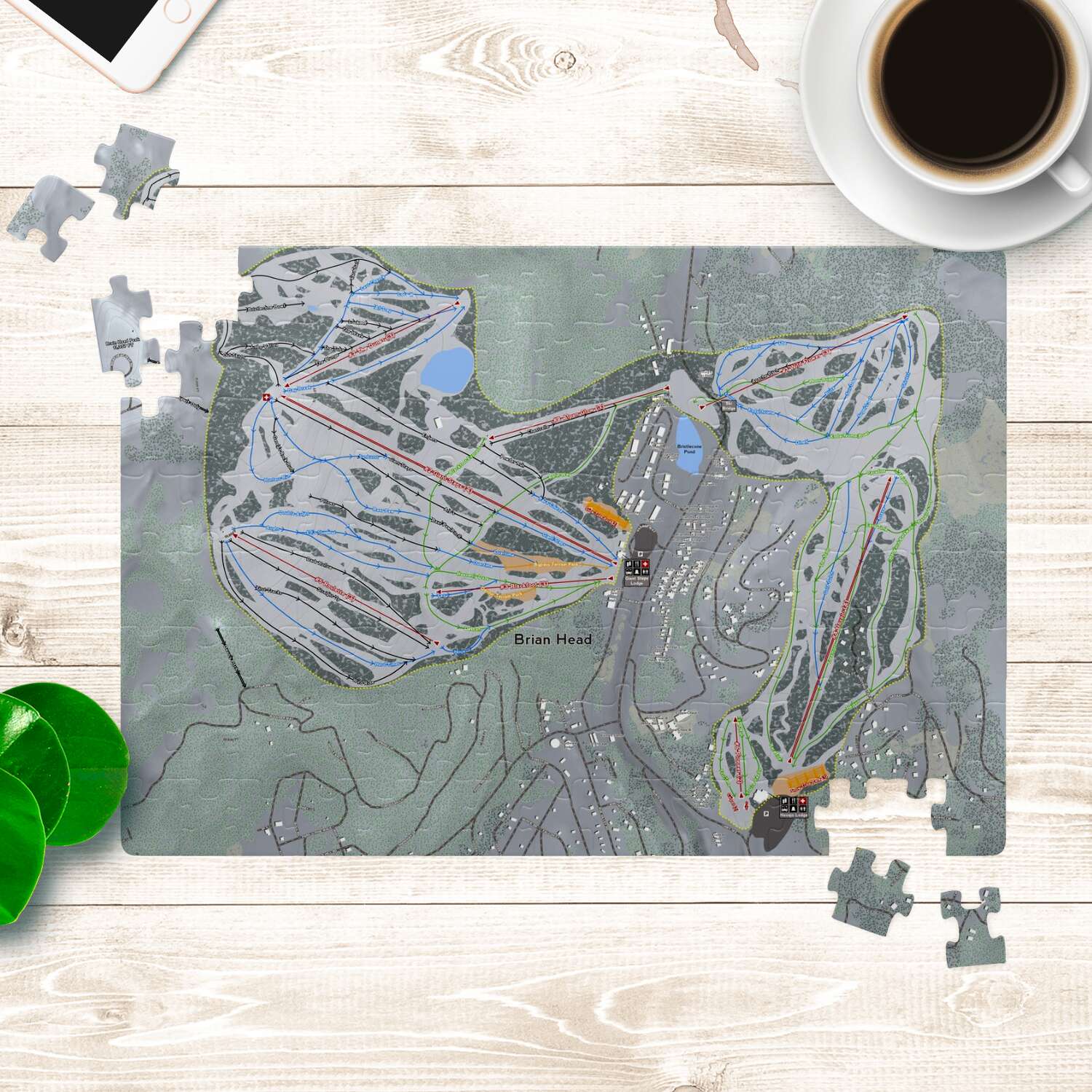Brian Head, Utah Ski Trail Map puzzle - Powderaddicts
