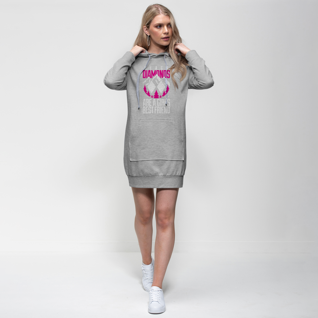 Black Diamonds Are A Girls Best Friens Premium Adult Hoodie Dress - Powderaddicts